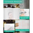 thumbnail image 4 of No Hook Shower Curtain with Snap in Liner, Christmas Snowflakes with Plants Black Texture Hotel Shower Curtains for Bathroom, Washable Shower Curtain Liner Set with Mesh Top Window, 60"x72", 4 of 6
