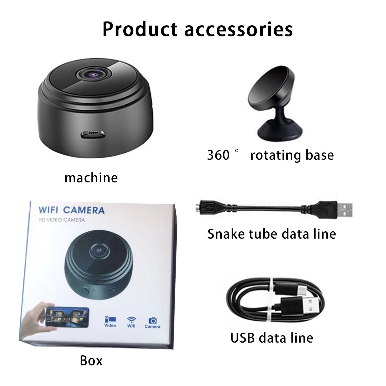 3-Pack 1080P HD Wireless Security Camera Set – WiFi Cameras with Infrared Night Vision, Motion Detection, and Loop Recording