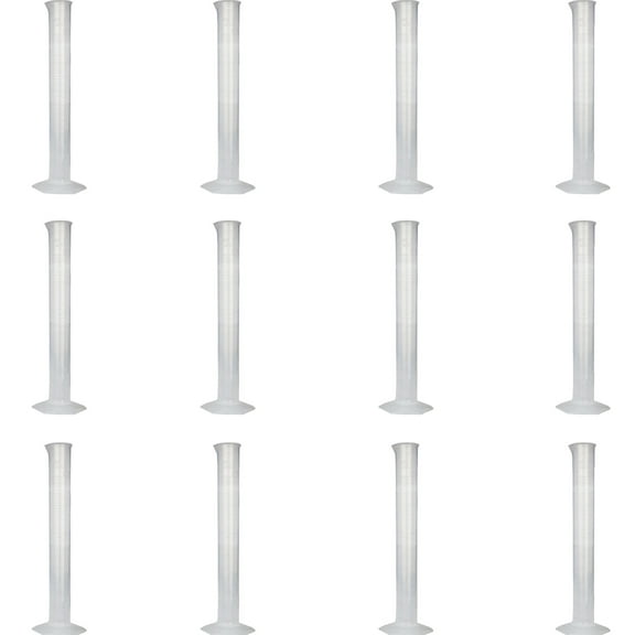Polypropylene Graduated Cylinder with Hex Base, 100ml Capacity, Pack of 12 by Go Science Crazy