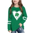 thumbnail image 1 of Blusas y camisas de manga larga con cuello redondo, moda del Día de San Patricio, blusa informal con estampado bonito de manga larga para niños y niñas., 1 of 5