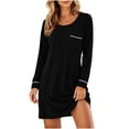 thumbnail image 2 of Sheghy Fall Long Sleeve Relaxed Flowy Maxi Long Dresses for Women Black, 2 of 7