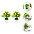 thumbnail image 5 of Yuangui Lemon Tree Potted Fake Artificial Plants Faux Bonsai Fruitpot Mini Topiary Indoor Citrus Greenerylemons Flowers Decors, 5 of 10