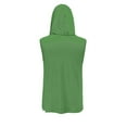 thumbnail image 5 of Olyvenn Unisex Casual Hooded Tops with Ear-Hook Face Mask Solid Color Sun Protection Short-Sleeve Ice Silk Shirts Green L, 5 of 8