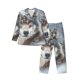 thumbnail image 1 of Balery Majestic Snowy Wolf Pijama para Hombre de Dos Piezas con Manga Larga, Conjunto de Dormir y Descanso Suave con Bolsillos-X-Large, 1 of 7