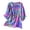 501_Purple, variant on 3/4 Length Sleeve Womens Tops Women Vintage Floral Art Print Collar Half Blouses Y2K Clothes Grey XXL