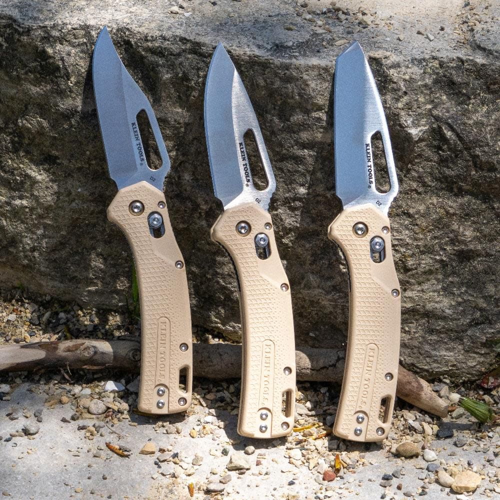 Klein Tools Kto Clip Point Blade Knife, Sand