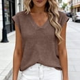 thumbnail image 5 of yillto Women's Sweaters Tank Sleeveless Knitted Tops V Neck Cute Tunic Blouse Lightweight Pullover Sweater, 5 of 7
