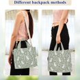thumbnail image 2 of FORMRS Womens Corduroy Tote Bag Crossbody Shoulder Purse Handbag with Detachable Strap, Green Floral Cat Pattern, 2 of 3
