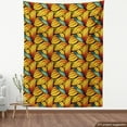 thumbnail image 4 of Ambesonne Botanical Fabric by the Yard, Autumn Leaves Repeated, 3 Yards, Mustard and Vermilion, 4 of 5