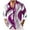 4Purple, variant on PuLe Mens Long Sleeve Top Men's Digital Printed Shirt Slub Wave Printed Lapel Long Sleeve Shirt