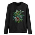 thumbnail image 4 of Pompotops T-shirt à Manches Longues Col Rond et Imprimé Femme, 4 of 7