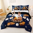 thumbnail image 3 of Catabedysis Starry Night Camping Full Size Comforter Sets,Outdoor Camper Bedding Comforter Set For Boys,Multicolor,Black Reversible,3pcs,1 Comforter and 2 Pillowcases, 3 of 7