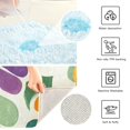thumbnail image 3 of Yayeee Bath Rug for Bathroom Floor Non Slip Rectangle Fluffy Soft Absorbent Mat, 16"x24", Purple Clover Pattern, 3 of 7