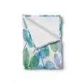 thumbnail image 2 of Floral Soft Flannel Fleece Throw Blanket, Flowers Leaves Ivy Vein Like Rainbow Ombre Colored Art Print, Cozy Plush for Indoor and Outdoor Use, 50" x 60", Fern Green Pale Blue, by Ambesonne, 2 of 6