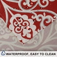 thumbnail image 6 of Rectangle Polyester Tablecloth Vintage Printed and Spill Proof Table Cover for Home and Kitchen (Red and White, 60x104 Inch), 6 of 6