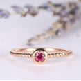 thumbnail image 2 of Natural Pink Tourmaline 14K Solid Gold Ring/Solitaire Anniversary Ring For Women/Minimalistic Style/October Birthstone Ring/Gift For her, 2 of 4