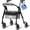 Black, variant on VOCIC Z11 Lightweight Foldable All-Terrain Wheels Rollator Walker with Seat, Blue, 380lb Limit