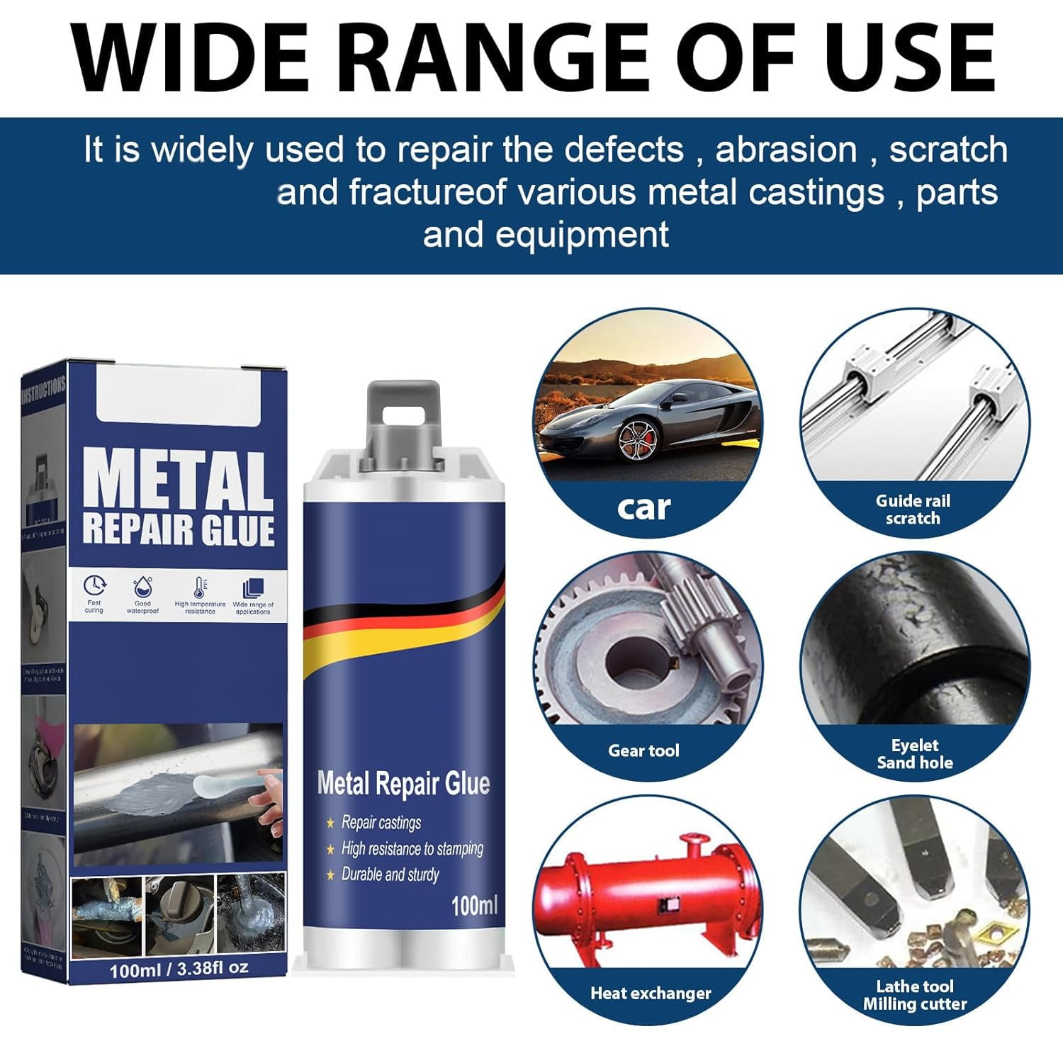 Super Diamond Mud Seal,Strong Foundry Glue,Casting Repair Glue,High Temperature Resistant Casting Repair,Liquid Welding Filler for Metal Defects and Repairs (3)