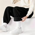 thumbnail image 6 of Jalioing Kids Fleece Lined Joggers Winter Casual Thermal Elastic Waist Cuffed Sweatpants Thick Warm Corduroy Pants, 6 of 8