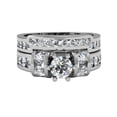 thumbnail image 2 of Dazzlingrock Collection 1.90 Carat (ctw) 10K Round White Diamond Ladies Bridal Engagement Ring Set, White Gold, Size 7, 2 of 4