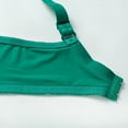 thumbnail image 7 of Women's T-Shirt Bra Lace with Steel Solid Color Double Breasted Push Up Bra V-Neck Full-Coverage Bra Feature Hook and Eye Closure Bralette Bra Style Y-340 , Green M, 7 of 7