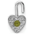 thumbnail image 3 of FB Jewels 14k White Gold August Synthetic Birthstone Heart Charm, 3 of 4