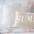 thumbnail image 3 of Levtex Home - Blue Sea - Decorative Pillow (18 x 18in.) - Tufted Chevron - Cream and Teal, 3 of 3