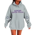 thumbnail image 4 of Pop cazadora para niña Hooded Sweatshirt,Soft Streetwear Pullover,Cute Long Sleeve Hoodie for Fall Winter Unisex （Light Gray）, 4 of 4