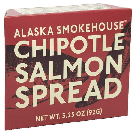 Alaska Smokehouse 3.25oz Chipotle Salmon Spread, Made with Wild Alaskan Pink Salmon and Cream Cheese