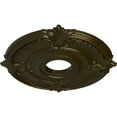 thumbnail image 3 of Ekena Millwork 18"OD x 4"ID x 5/8"P Attica Ceiling Medallion (Fits Canopies up to 5"), Hand-Painted Green Gold, 3 of 6