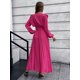 thumbnail image 3 of Vestidos de otoño e invierno para mujer 2022 elegante moda cuello en V vendaje plisado cintura alta vestido largo de fiesta sexy para mujer, 3 of 5
