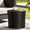 Drum, variant on Outdoor Square Wicker Side Table PE Rattan End Table Modern Accent Patio Table for Porch, Balcony, Yard, Poolside (Square Table)