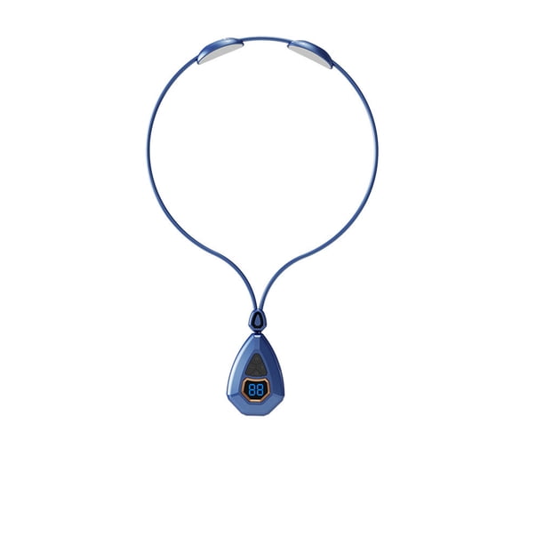 Soidarity Masajeador de cuello alimentado por batería, carga USB, 1200 mAh, Control de botón, colgante, elegante, 15 engranajes, herramienta de Protección de la piel Tipo de calefacción azul Soidarity CE014738-04B
