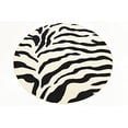 thumbnail image 2 of Unique Loom Wildlife Collection Animal Inspired with Zebra Design Area Rug, 4 ft x 4 ft, Ivory/Black, 2 of 5