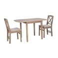 thumbnail image 4 of Bowery Hill Modern Wood Three Piece Drop Leaf Dining Set in Gray, 4 of 14