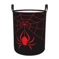 thumbnail image 1 of Balery Red Spider Cesta de ropa redonda con asas, impermeable, independiente, para ropa, juguetes, dormitorio y familia-Medium, 1 of 6