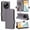 Gray, variant on Wallet Case for BLU Bold K50 Flip Cover with Card Slots & Kickstand Gray