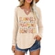 thumbnail image 2 of MHFRRA Blusa Informal de Manga Larga con Cuello Redondo y Estampado Floral para Uso Diario Beige, 2 of 4