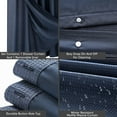 thumbnail image 3 of Dainty Home Complete Waterproof Shower Curtain with Detachable Liner in Navy, 3 of 13