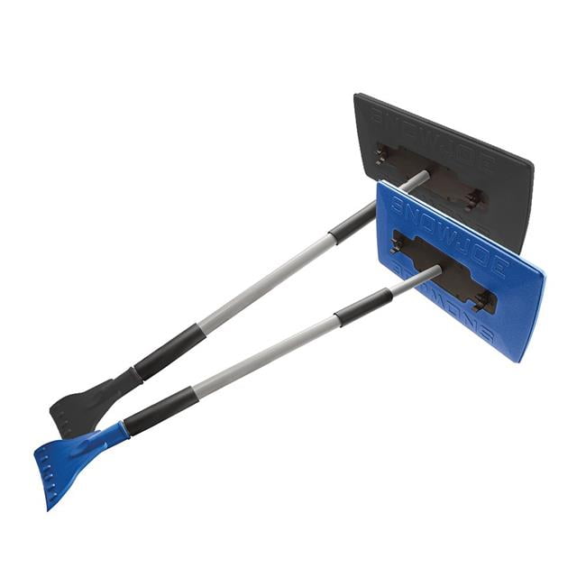 Snow Joe SJBLZDJMB2BLK Jumbo Telescoping Snow Broom Plus Ice Scrapper