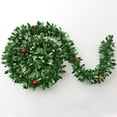 thumbnail image 5 of Artificial Christmas Garland Greenery - Non-Lit Soft Green Pine Vine with Red Berries for Holiday Decor, Twistable Garland for Indoor Outdoor Xmas Tree, Staircase, Fireplace, Party Wedding Decoration, 5 of 6