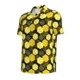 thumbnail image 4 of Wukai Geometric Pattern with Bee Men’s Polo Shirts,Quick-Dry Athletic Shirt,Classic Fit Shirts-Small, 4 of 8