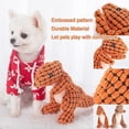 thumbnail image 3 of Juguete de peluche para perros, juguetes chirriantes indestructibles para perros, juguetes duraderos para masticadores agresivos, juguetes masticables para perros (naranja), 3 of 5