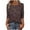 Brown, variant on Tops for Women 3/4 Sleeve Printed Button T-shirt Casual Loose Top,Womens Tops Plus Size Brown XL