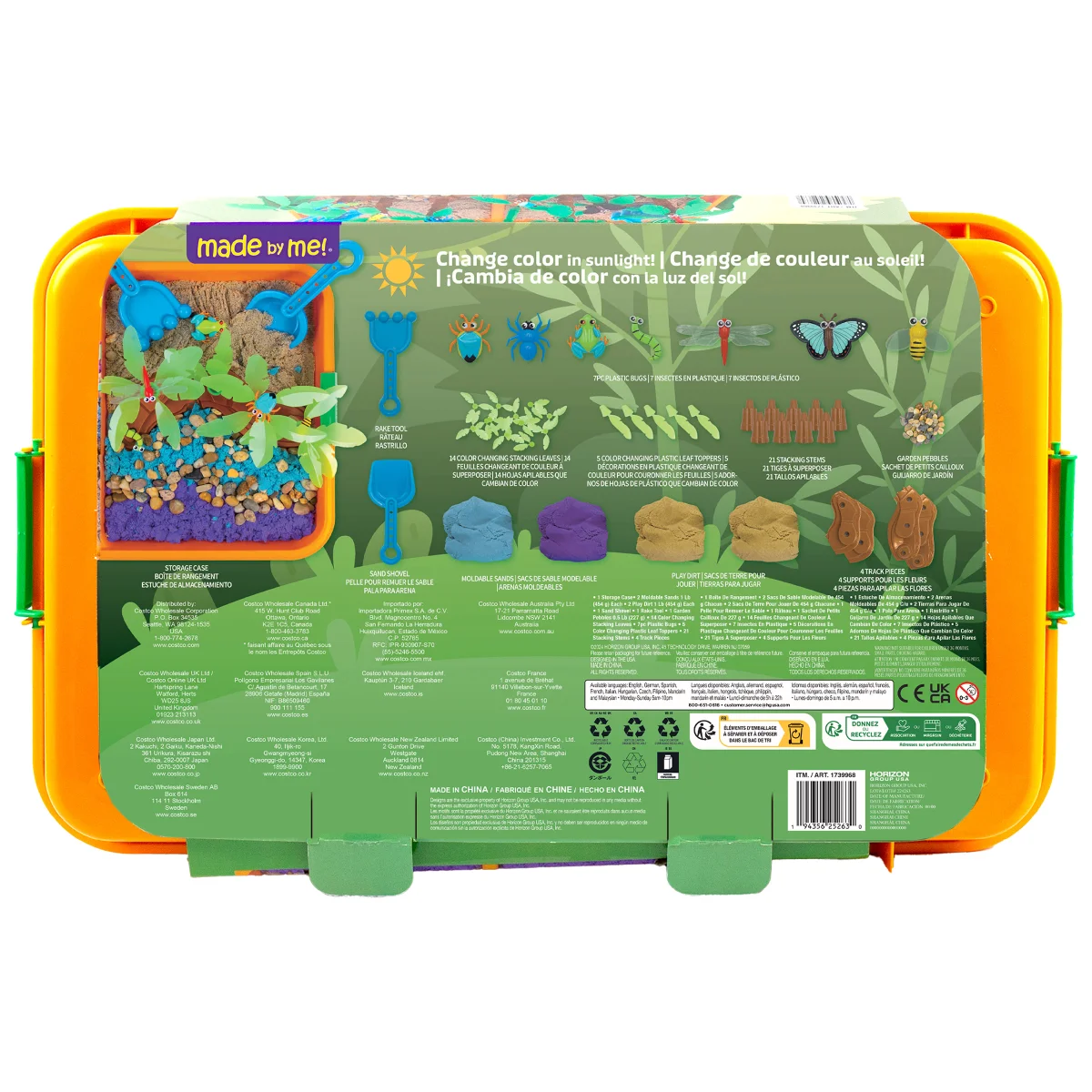 Made By Me 60+ Piece Color-Changing Enchanted Rainforest Sensory Playset, Fun Sensory Bins for Toddlers 3+ with Moldable Sand, Learn Through Play Toys, Unique Fine Motor Toys