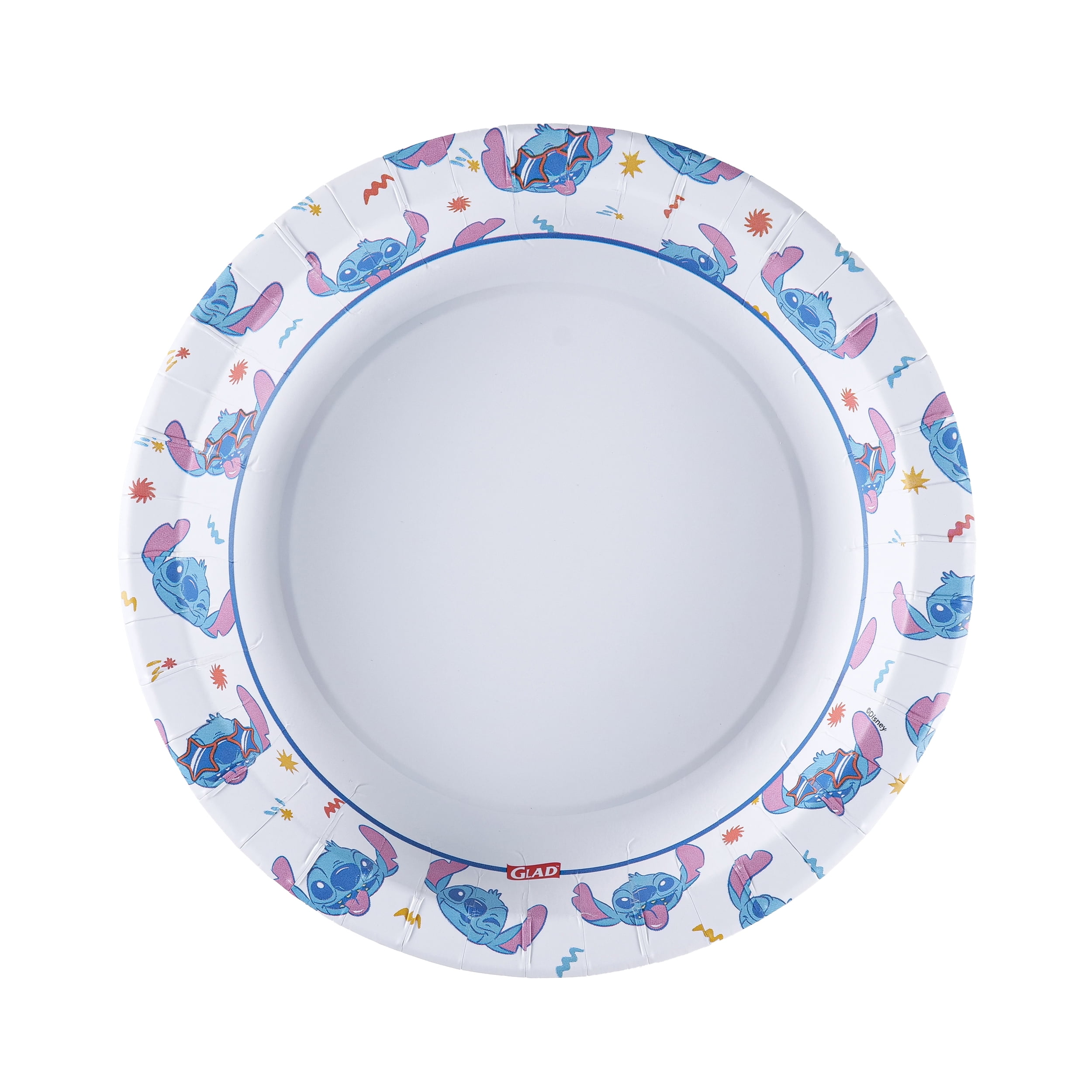Glad For Kids Disney Lilo & Stitch 8.5 Inch Round Paper Plates - 20 Count
