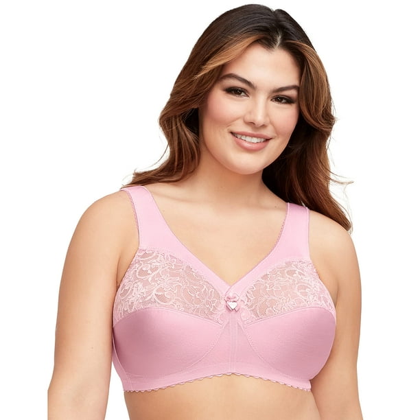 Glamorise Womens MagicLift Original Support Wirefree #1000 Full Coverage  Bra, Centennial Pink, 40D US 