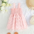thumbnail image 6 of PINQI Girls Summer Casual Dress Toddler Girls Dress Summer Ruffle Sleeve Dresses Fashion Button Sleeveless Tie Back Sun-dress (B-Pink,6-7 Years ), 6 of 6