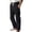 Black, variant on Mens Cotton Linen Pants Casual Summer Vacation Baggy Beach Pants Buttoned Drawstring Yoga Trousers with Pockets,Light Brown,S