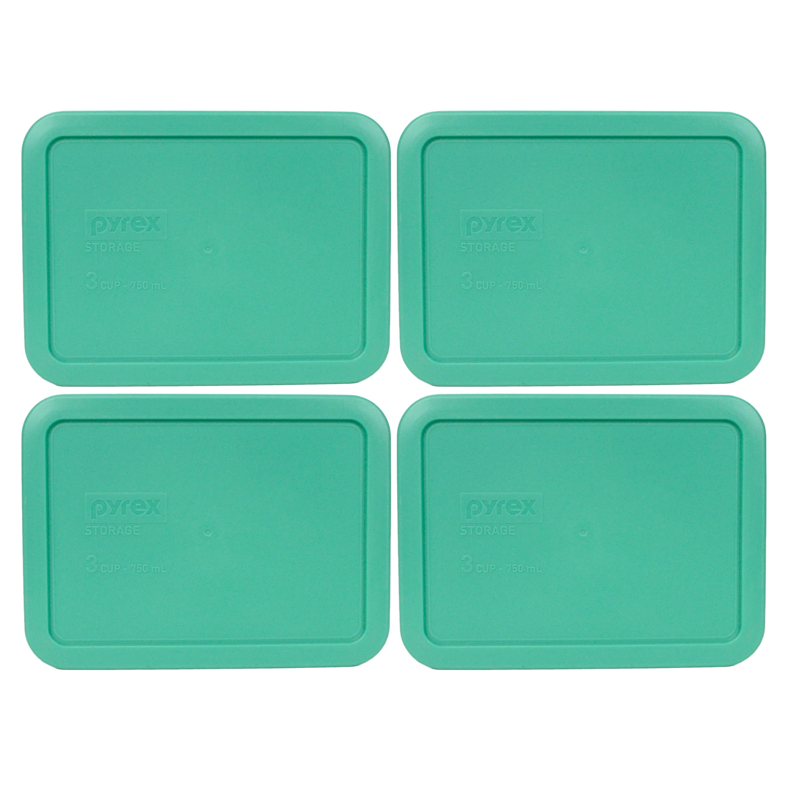 Pyrex Replacement Lid 7210PC Light Green Rectangle Cover (4Pack) for